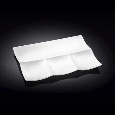 White Rectangle Divided Platter